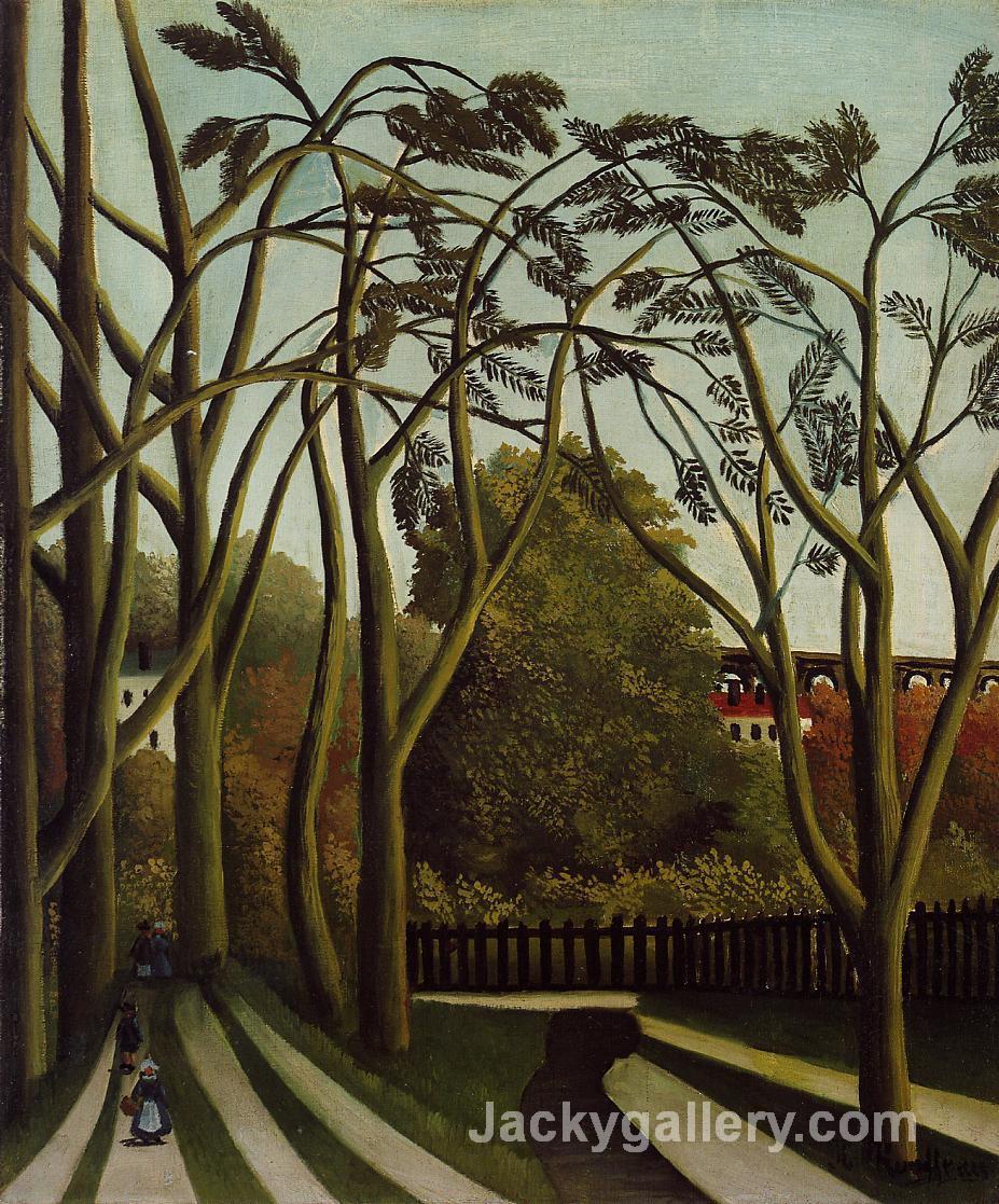 Landscape on the Banks of the Bievre at Becetre, Spring by Henri Rousseau paintings reproduction